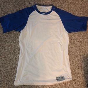 Nike MLB baseball blue and white shirt